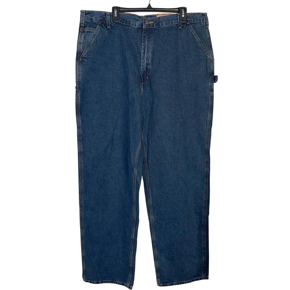 Carhartt B13 Loose Original Fit Work Dungaree Jeans Dark Wash Blue Mens 42x36